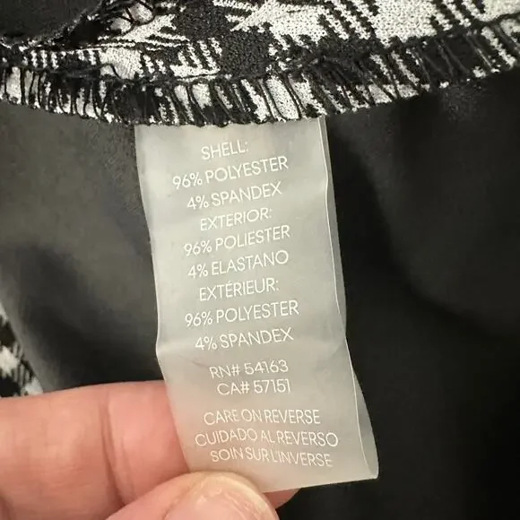 NWTs Calvin Klein Houndstooth Tulip Sleeve Mermaid Skirt Workwear Dress (8) - Picture 15 of 16